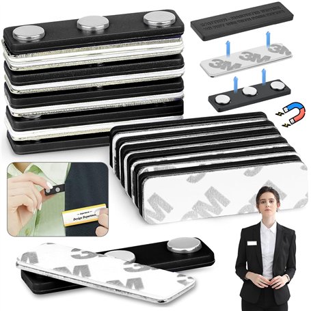 Srup 10 Pièces Badges Magnétiques Adhésifs