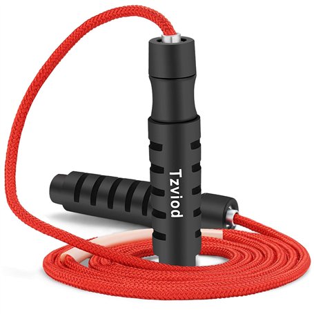 Corde à Sauter Sport Tzviod avec Roulement à Billes Jump Rope de Longueur Réglable Poignée ABS Antidérapante Adaptée à L'entraîn