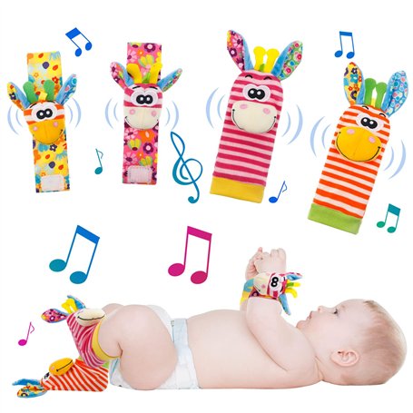 KroY PecoeD Bébé Poignet et Chaussettes Hochet