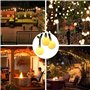 [120 LED] Guirlande lumineuse sphérique 15 m 8 modes et fonction Merk, guirlande lumineuse extérieure/intérieur avec prise, déco