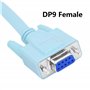 CERRXIAN Câble RJ45 vers port série 9 broches DB9 femelle RS232 vers RJ45 mâle Cat5 Ethernet LAN Rollover Console Câble pour app