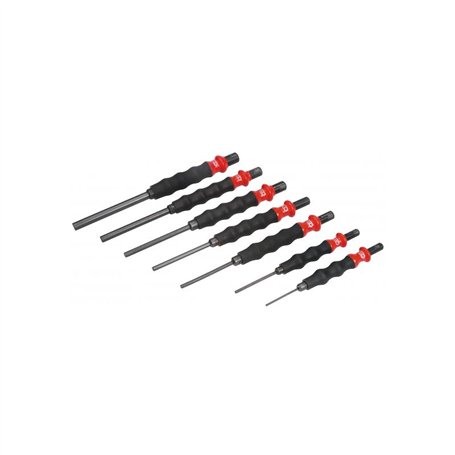 FACOM - Jeu de 7 Chasse-Goupilles et Chasse-Clous Gainés - 249.GJ7 - Jeux d'Outils de Chocs - Kit Outillage - Pose ou Extraction