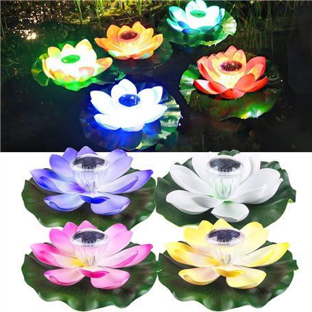 jindaaudio 4 Pièces Lampe Lotus de Bassin Flottant