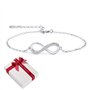 Bracelet Bijoux en Argent Sterling zircone cubique 925 pour Femmes, Infinity Symbol Love Cadeau pour l'anniversaire de Noël Sain