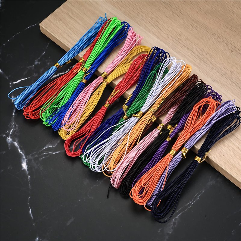 Image secondaire de Cordon Elastique, Fils Cordon Elastique Multi-Couleur, 18 Couleurs 90 Mètres Corde Elastique pour Bijoux Bracelet Collier Bricol