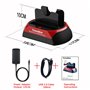 Tccmebius USB 2.0 Station d'accueil pour Disque Dur, TCC-S867-DE USB 2.0 à SATA IDE Dual Slots Boîtier de Disque Dur Externe, po