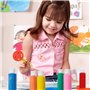Yetech Éponges de Peinture pour Enfants, 36 Pcs DIY Kits,Incluent Brosses de Peinture ,Tablier,Cahier d'images,Sac de Rangement,