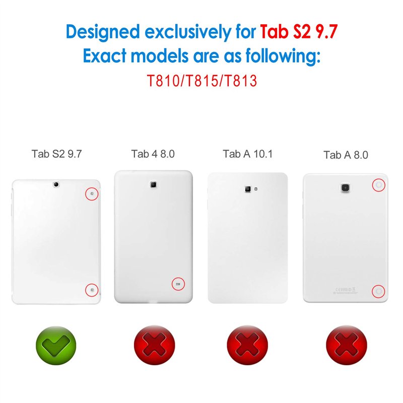 Image secondaire de JETech Étui pour Samsung Galaxy Tab S2 9,7 Pouces, Coque avec Support Fonction et Veille/Réveil Automatique, Noir
