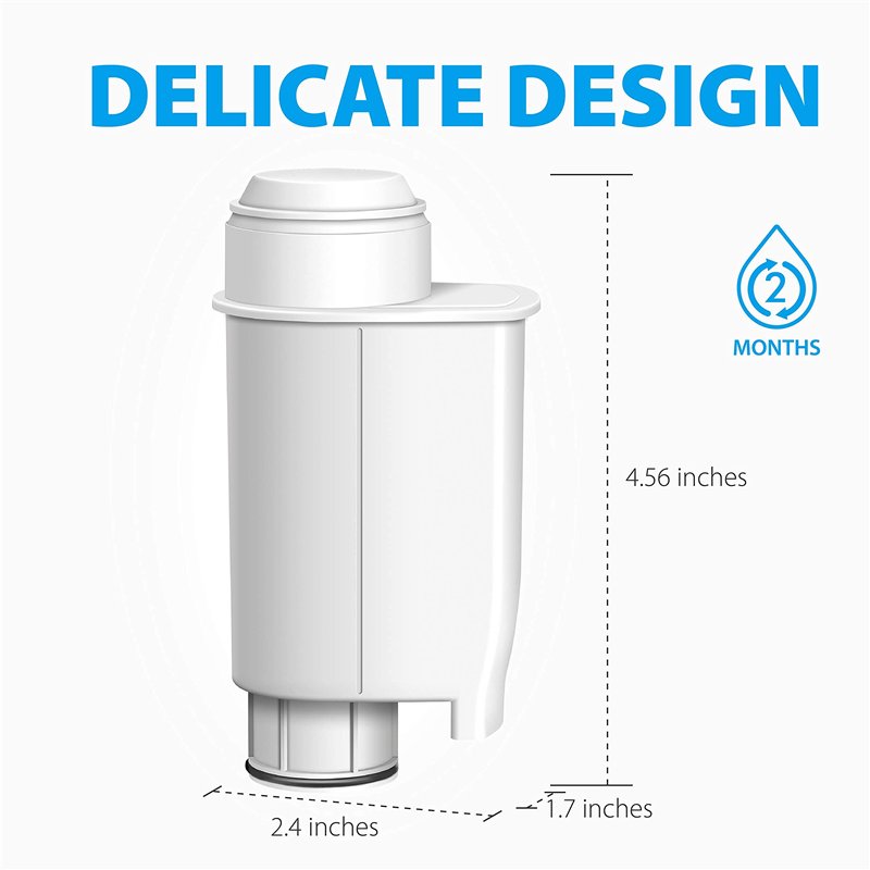 Image secondaire de Waterdrop TÜV SÜD Certifiée Cartouche Filtrante pour la Machine à Café, Remplacement pour Brita Intenza+ Saeco CA6702/00 CA6706/