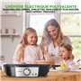 Nutrichef Crêpière et Grille Electrique de 1200 Watts | Plaque de Cuisson Chauffante Antiadhésive 30 cm | Contrôle de Températur