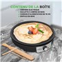 Nutrichef Crêpière et Grille Electrique de 1200 Watts | Plaque de Cuisson Chauffante Antiadhésive 30 cm | Contrôle de Températur