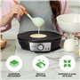 Nutrichef Crêpière et Grille Electrique de 1200 Watts | Plaque de Cuisson Chauffante Antiadhésive 30 cm | Contrôle de Températur