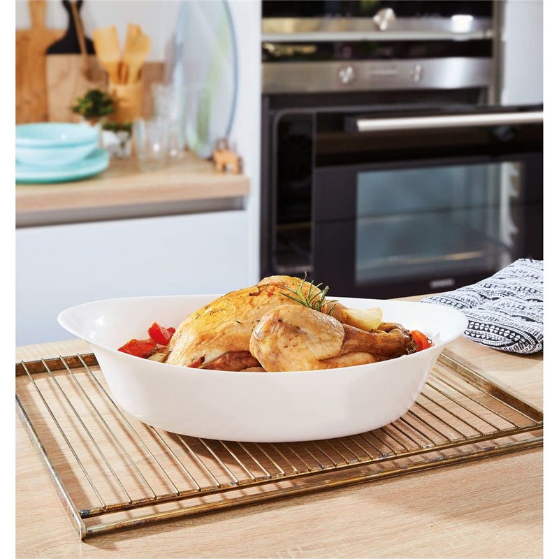 Image secondaire de Luminarc - Plat ovale Blanc Smart Cuisine Carine 250°C - Plat à Four en Verre Innovant - Léger et Extra-Résistant - Nettoyage Facile