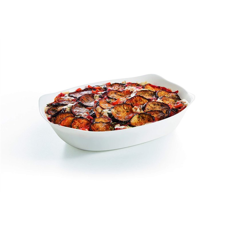 Plat de cuisson blanc 38 x 28 cm Smart Cuisine Carine