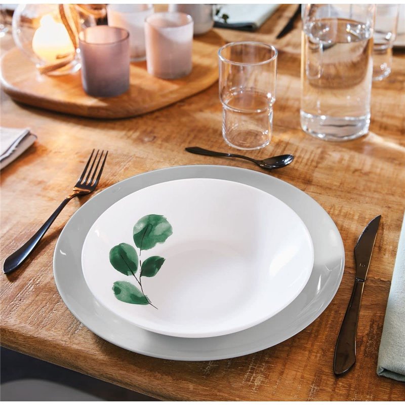 Image secondaire de Assiette creuse 20 cm Eucalyptus
