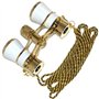 HQRP 3x25 Jumelles de Theatre opéra Blancs de Nacre Compatible avec Collier doré avec Nouvelle Technologie Optique Clair comme L