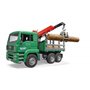bruder 02769 - MAN Transport de bois Camion avec grue de chargement et 3 troncs d'arbre, Transport de bois, Camion