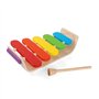 PlanToys Xylophone Ovale en Bois pour Enfants - Xylophone en Bois avec 5 Lames Colorées