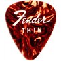 Fender »FINE ELECTRIC PICK TIN« Médiators dans boîte de collection - 12 Pièces - Celluloid - Forme 351-3 Épaisseurs - Couleur To