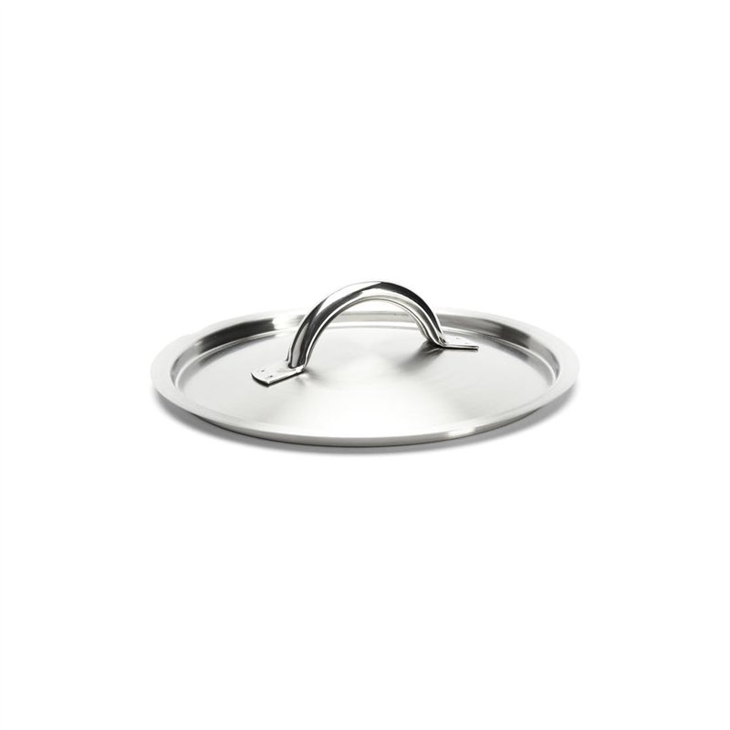 De Buyer - Couvercle en inox brossé PRIM'APPETY - 18 cm - Sans PFAS, Inox 18/10 Durable, Compatible avec Toute la Gamme PRIM'APP