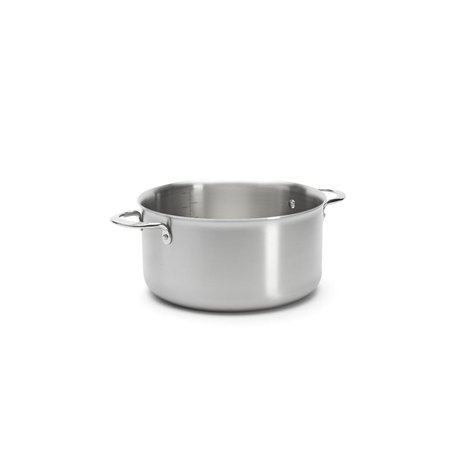 De Buyer - Faitout sans couvercle en inox 3 couches ALCHIMY - 24 cm - Fabriqué en France