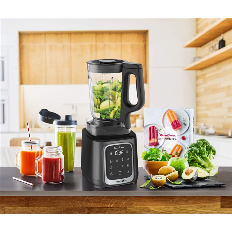 Image secondaire de Moulinex InfinyMix+ Blender haute vitesse, 1600 W, Mixeur bol tritan 1,75 L, Smoothies, Glaces, Glace pilée, Pâtes dessert, 5 pr
