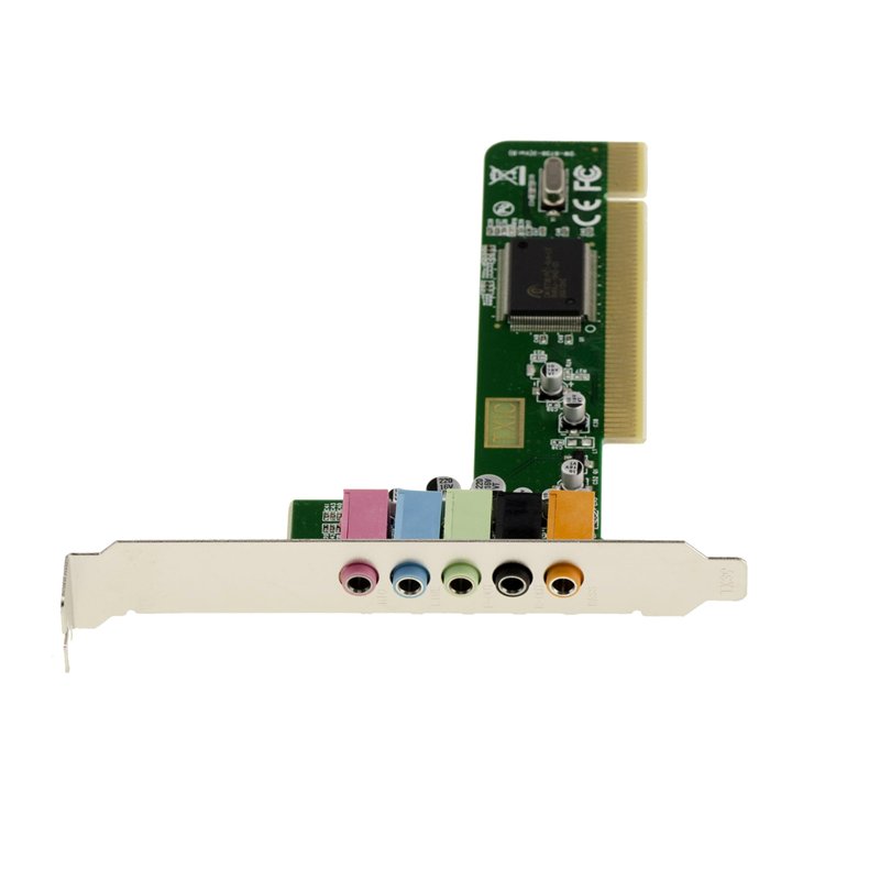 Image secondaire de KALEA-INFORMATIQUE Carte Son 4.1 sur Port PCI - 4 Canaux - Hauts Parleurs Avants Arrières Micro avec Chipset CMI8738