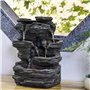 Zen’Light - Fontaine d’Intérieur Nature Pietra - Décor Zen Naturel en Résine Imitation Roche, Idéal Méditation & Détente - Casca