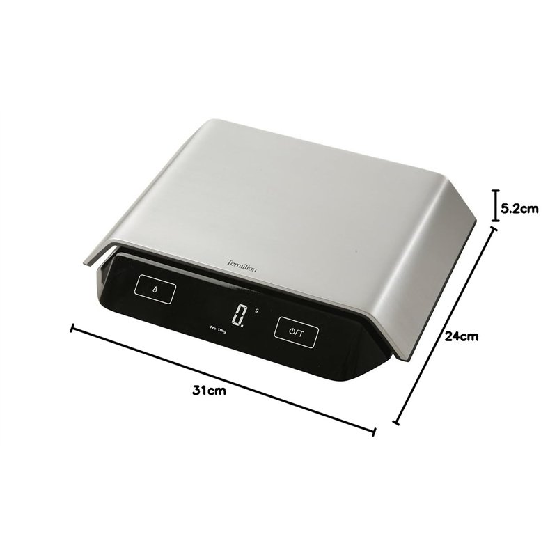 Image secondaire de TERRAILLON - SUPREME - Balance de cuisine électronique Professionnelle, Large plateau Inox, IP52, Grand écran LCD, Capacité 10 kg