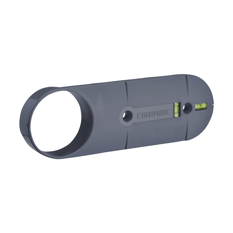 DEBFLEX - Gabarit de Pose - Pour Tracer la Position de Perçage d'une Boîte d'Encastrement Multipostes - Niveau à Bulle Intégré -
