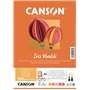 CANSON Iris Vivaldi - Paquet 25 feuilles de papier couleur A4 - 185g/m² - Assortiment jaune/rose/rouge
