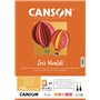 CANSON Iris Vivaldi - Paquet 25 feuilles de papier couleur A3 - 185g/m² - Assortiment jaune/rose/rouge