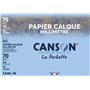 CANSON - Pochette 12 feuilles de papier calque millimétré bistre - A4 - 70g/m²