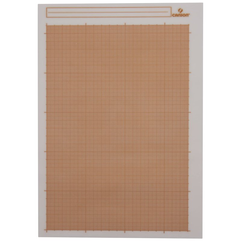 Image secondaire de CANSON - Pochette 12 feuilles de papier calque millimétré bistre - A4 - 70g/m²
