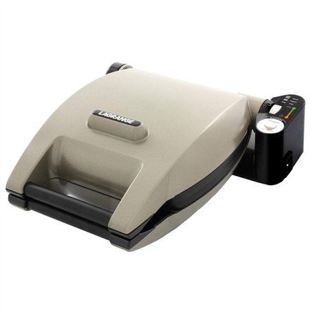 Lagrange 019622 Gaufrier Premium Gaufres + Gaufrettes + Croque monsieur Taupe