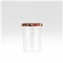 BSCA 519553 Set de 6 Confituriers/Couvercle Décore Verre 385 ml