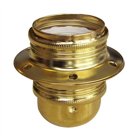 Tibelec 815130 Douille Acier Laitonné + Bague E27 Bronze