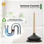 Tronconic - 80 KG d'aspiration - Ventouse deboucheur pour Salle de Bain et WC - Deboucheur Canalisation Professionnel - Ventouse
