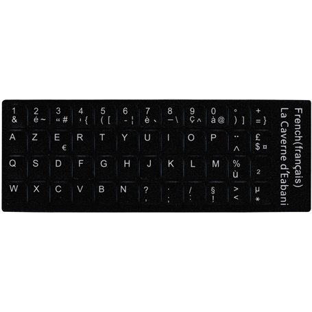 LA CAVERNE D'EABANI Kit de 48 Touches Autocollantes Clavier AZERTY Français