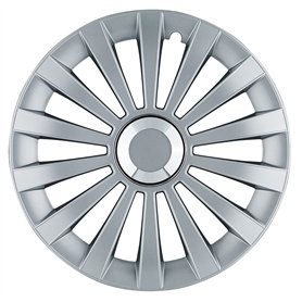 IMDICAR 4 ENJOLIVEURS Meridian Argent avec Insert Chrome 15"