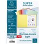 Exacompta - Réf. 340000E - Paquet 100 chemises semi rigides SUPER 160 g/m2 aux couleurs pastel - chemises certifiées PEFC™ - dim