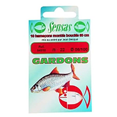 POCHETTE 10 HAMECONS MONTES GARDONS 16/12 - SENSAS