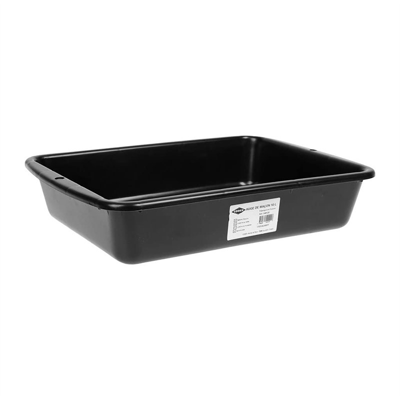 COGEX - Auge en plastique - 10L - Léger et facile à transporter - Convient pour les travaux de maçonnerie- Résistant, robuste - 
