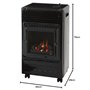 FAVEX - Chauffage d'appoint à gaz Ektor Fire - Intérieur - Brûleur Inox Infra Bleu effet feu de cheminée - 3 Puissances de Chauf