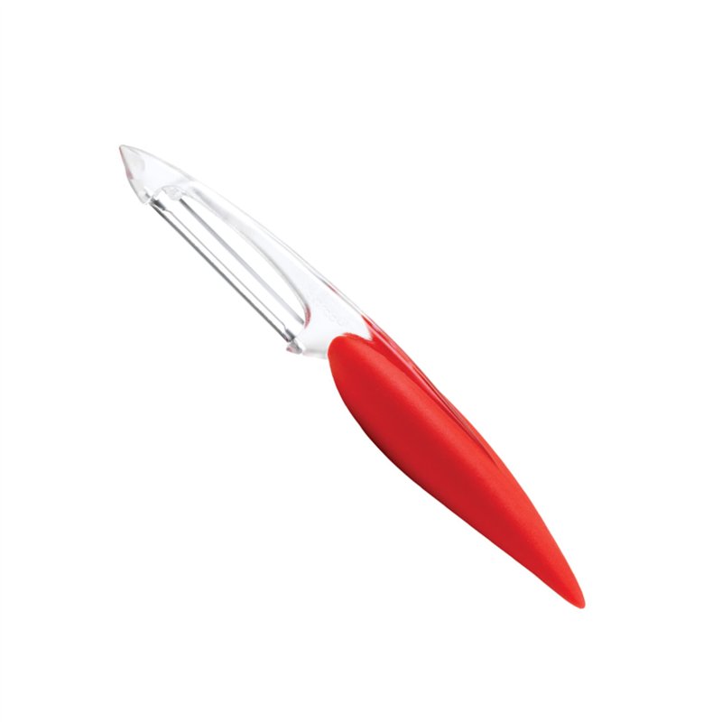 MASTRAD F20545 Eplucheurs Peaux Fines Et Délicates – Utilisation Simple – Gamme Elios – Double Tranchant Et Dentelée – Lame INOX
