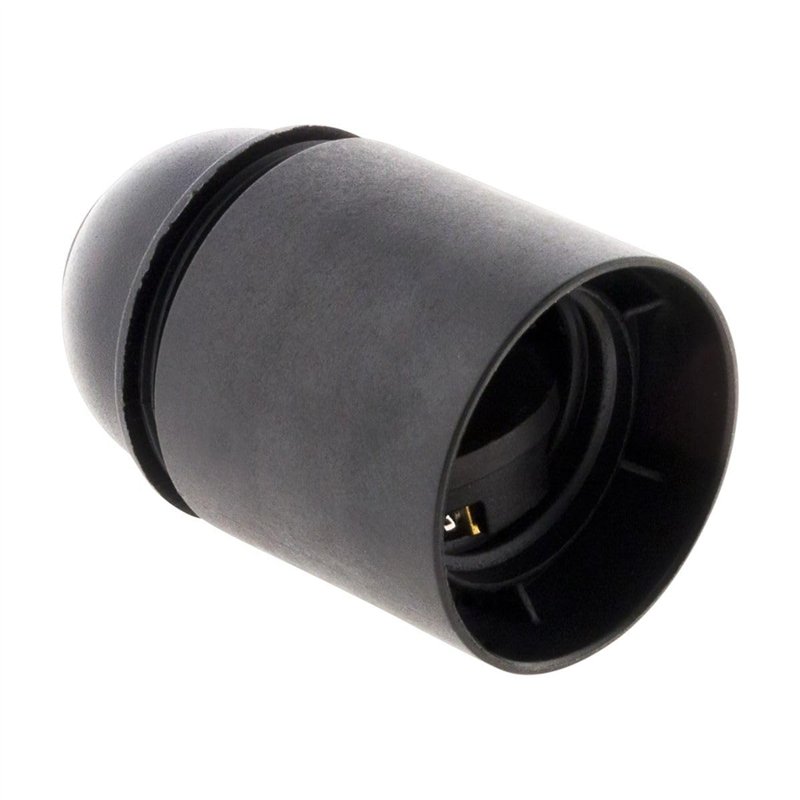 Zenitech - Douille lisse sans bague - E27 - noir