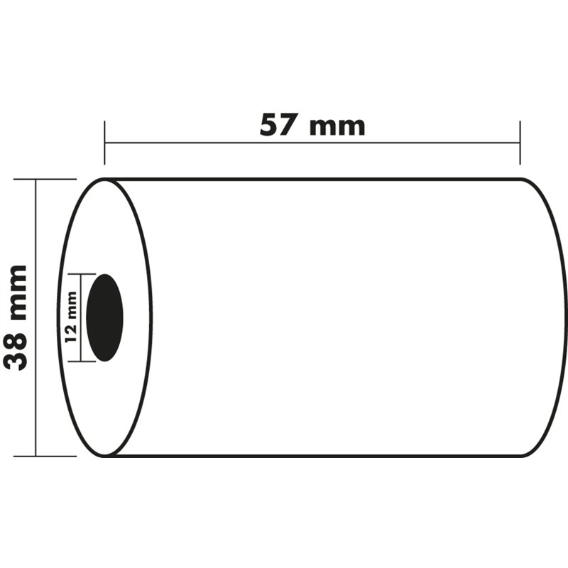 Image secondaire de Exacompta - Réf. 5740120V - Lot de 10 bobines pour machine à calculer et caisse - largeur 57 mm x diamètre 38 mm - mandrin 12 mm