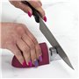 EASY MAKE - KB52541 - Affûteur Aiguiseur Couteau Cuisine Acier Inoxydable Gomme Base Anti-Derapante - Coloris Aléatoire !