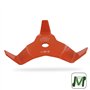 GREENSTAR - Lame 3 Dents Débroussailleuse - Spéciale Mulching - Largeur de Coupe : 300 mm - Epaisseur 4 mm - Alésage - 25,4 mm