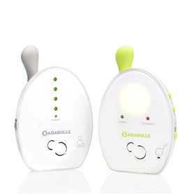 Badabulle Babyphone Audio pour Bebe Baby Online 500m avec Veilleuse Vibreur et Adaptateurs